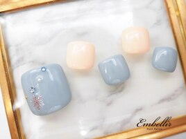 (774)雪の結晶Footネイル