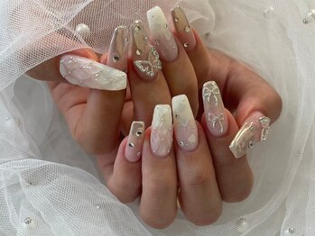 エクリュ(ecru.)/リボン/バレエコア/韓国ネイル