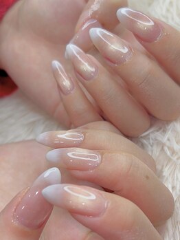 ちゅるきら白グラデーション