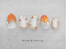 マリー ネイルズ いわきラトブ店(MARIE NAILS)/定額7700円税込　グリーン0729c