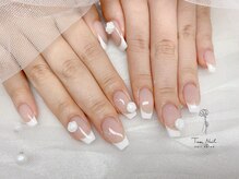 テセネイル(Tese Nail)/薔薇白フレンチ