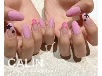 カラン 焼津店(CALIN)/pinkフレンチアートネイル