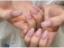 ネイルアンドアイラッシュスタジオ シュシュ(chouchou)/ピンクネイル・りぼん・星ホロ