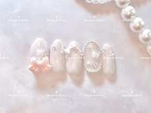 マーガレットハニー 本八幡/ふりふりちゅるんリボンネイル