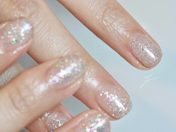 ネイルズ バイ ユイ 外苑前(Nails by Yui)/夏ネイル クリアラメ