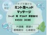 【6月限定】炭酸ミント泡ヘッドマッサージ首肩.耳.デコルテ込み (40分)¥4,500
