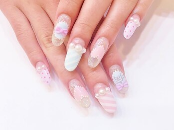 ネイルコレクション ピンク(Nail Collection Pink)/長さ出ジェル付放★地雷・量産