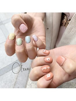 クリア(Clear)/カラフルフラワー