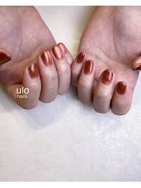 赤の微粒子マグネットネイル