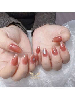 ヘブン ネイル 鶯谷(HEAVEN Nail)/ブラウンニュアンスネイル