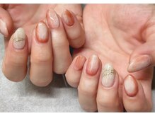 ネイルアンドアイラッシュスタジオ シュシュ(chouchou)/秋めき色・滲ませニュアンス