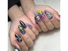 ブルー(Blue)/ハロウィンネイル/映画ネイル