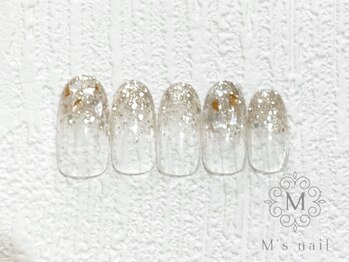エムズネイルアイラッシュ(M's nail eyelash)/定額Bコース《ラメグラシェル》