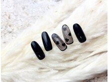 ネイルサロン&スクール ジーナ(GINA)/シアーブラックネイル