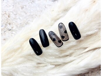 ネイルサロン&スクール ジーナ(GINA)/シアーブラックネイル