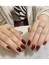 ネイルルーム カーム(nail room Calm)/ボルドーネイル
