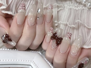 リンドネイル バイ モカ アンド ララ(Lind nail by moca and LaLa)/【mio】ツイードネイル