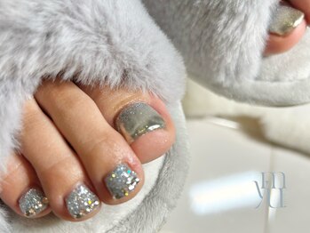 エムワイユーネイル(myu.nail)の写真/【期間限定足裏角質ケア付き◎ふわふわ赤ちゃん肌に*】サンダルの季節にフットネイル+*・