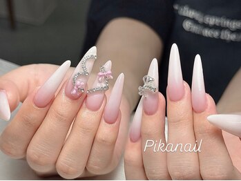 ピカネイル 上野 御徒町(Pika Nail)/グラデーションxパーツx夏