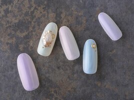 カラフルパールカラーネイル