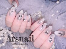 アルスネイル(Ars nail)/シルバーミラーグラデーション