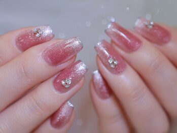 幻之花ネイル/マグネットネイル　ラメライン