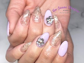 【自爪ネイル】お花ネイル