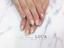 ネイルアトリエルカ(nail atelier LUCA)/W-227 大人上品ベージュオーロラ