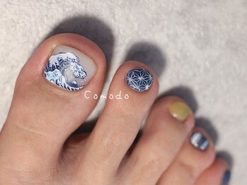 ネイル アトリエ コモード(nail atelier Comodo)/絵画ネイル [北斎]