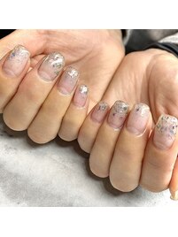 キラキラフラワーグラデ