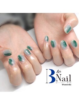 ビートゥーネイル 梅田(B to Nail)/ニュアンスネイル(クリアベース)