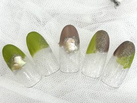 塗りかけネイル