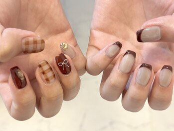 キューシーネイル 川崎(QcNail)/チェック柄