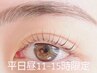 【平日昼11-15時】眉＋まつパと印象を整える目元ケア付き 施術90分