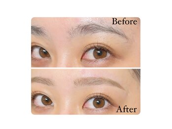 フレグラントオリーブ(fragrant olive)/まゆ毛Wax Before ／After