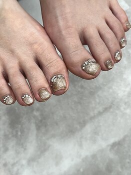 スピカ ネイルサロン アンド スクール(Spica nailsalon&school)/キラキラ☆フットネイル
