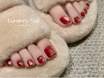 ルミエール ネイル モンナカ(Lumiere Nail Monnaka)/オンブレフレンチ/冬ネイル