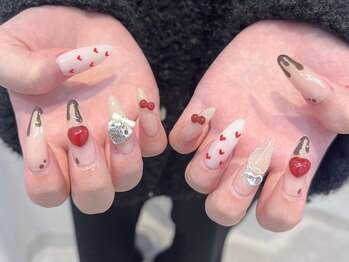 リンミウ(RiN.miu)/Valentine nail &nbsp;&nbsp;Momo