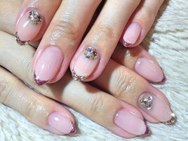 【ハンド】フレンチ×ビジュー
