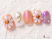 アイネイルズ 横浜WEST店(I-nails)/ぷっくりフラワーミラー11500円