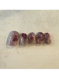 ピンクと隠し味のグレーnuance