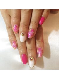 ウェーブタイダイピンク