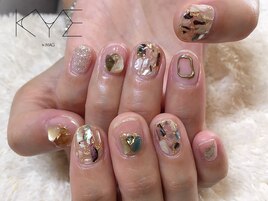 クリア×シェル×天然石