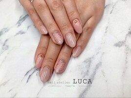 W-479 ピンクバレンタインネイル