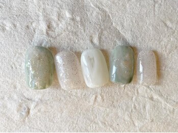 アイネイルズ 梅田店(I nails)/ニュアンスブルー冬¥6700