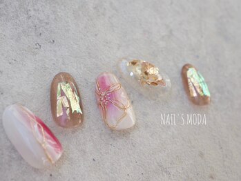 ネイルズ モダ(NAIL'S MODA)/2月の新作2/ニュアンスフラワー