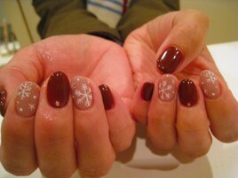 雪の結晶ネイル☆