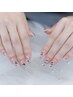 【オフ無料】ワンホンネイル/ガーリー/韓国★持ち込みアート10本コース￥7950