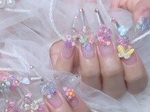 リアンネイル(lian nail)の雰囲気（アクリルを使用した長さ出し◎クリアがかわいい＊*）