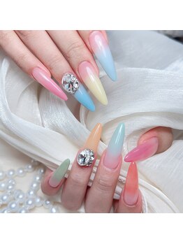 Mネイル/10色グラデーション